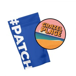 Patch Brodé Velcro – Plage de Grazel (5 cm)