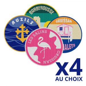 Lot de 4 Patchs Brodés au Choix – 5 cm avec Velcro