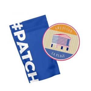 Patch Brodé Velcro – La Plage (5 cm)